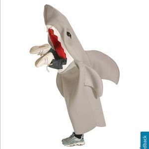 Boy eating shark costume